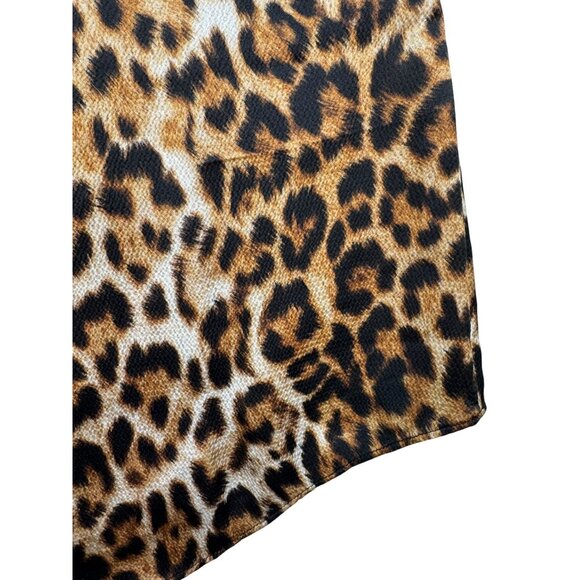 Chicos Womens Sleeveless Going Out Cami Top Blouse Size 12/14 Leopard Print - Picture 8 of 11